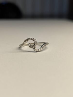 Costume Jewellery Tenticle Style Silver Tone Ring Size K 1/2