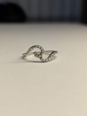 Costume Jewellery Tenticle Style Silver Tone Ring Size K 1/2