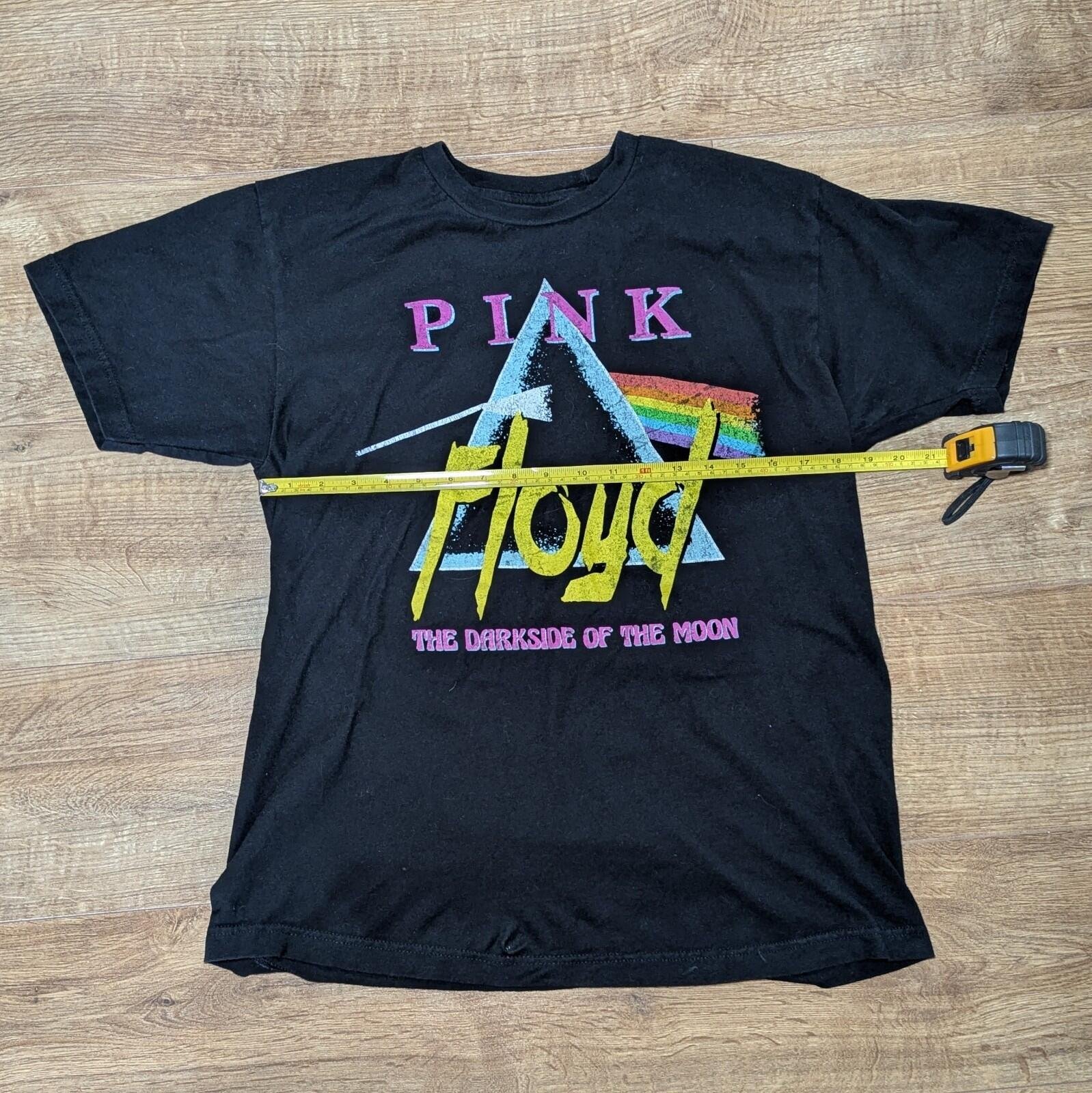 Vintage Style Pink Floyd The Darkside Of The Moon Black T Shirt Size Large - Image 3