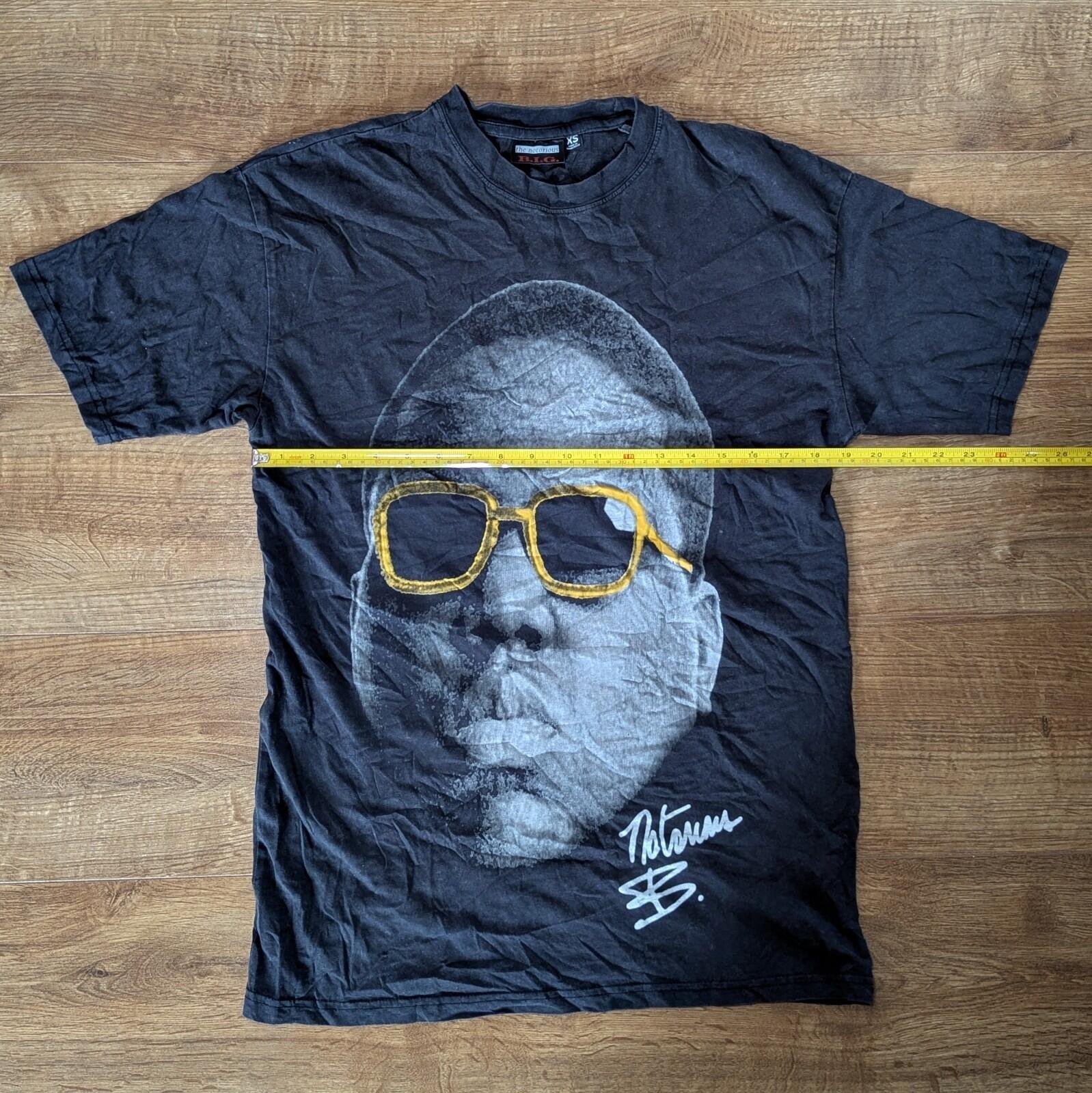 Vintage Style The Notorious B.I.G Gold Glasses Black T Shirt Size Medium / Large - Image 3
