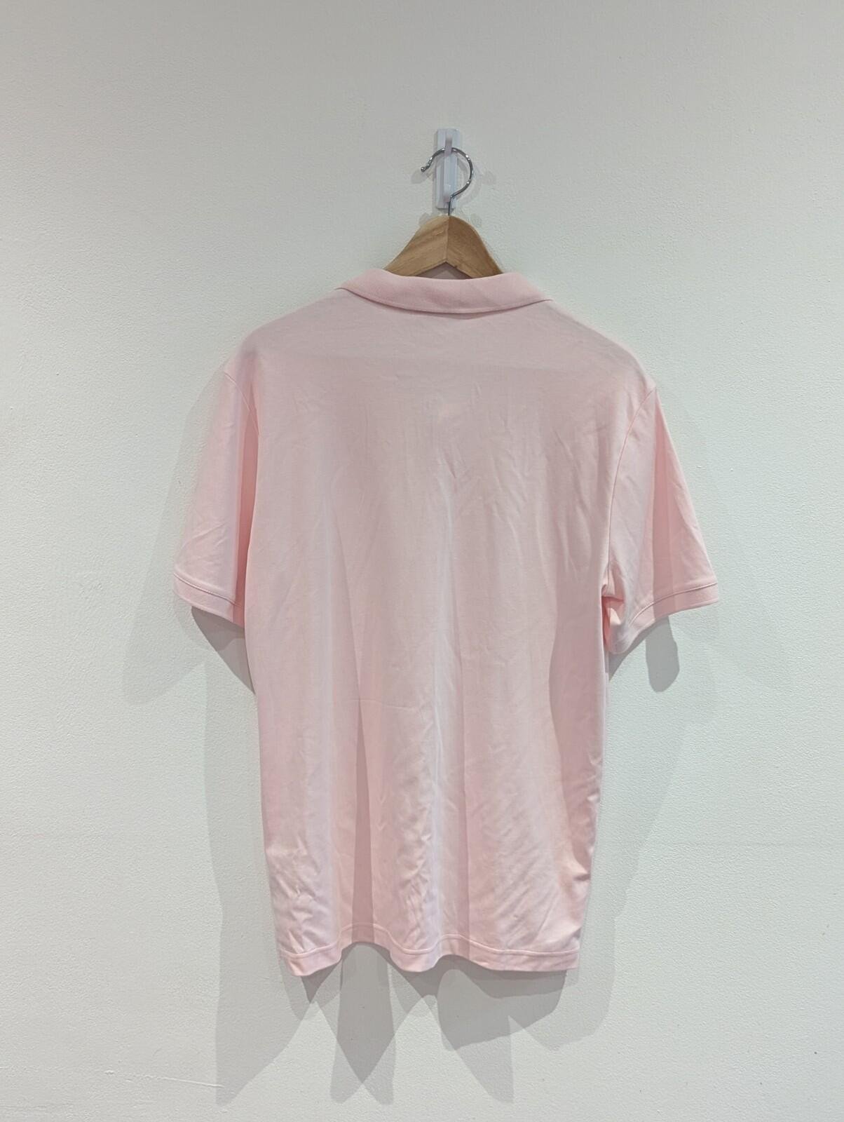 Calvin Klein Smooth Cotton Slim Polo Shirt in Marys Rose | Size Large - Image 2