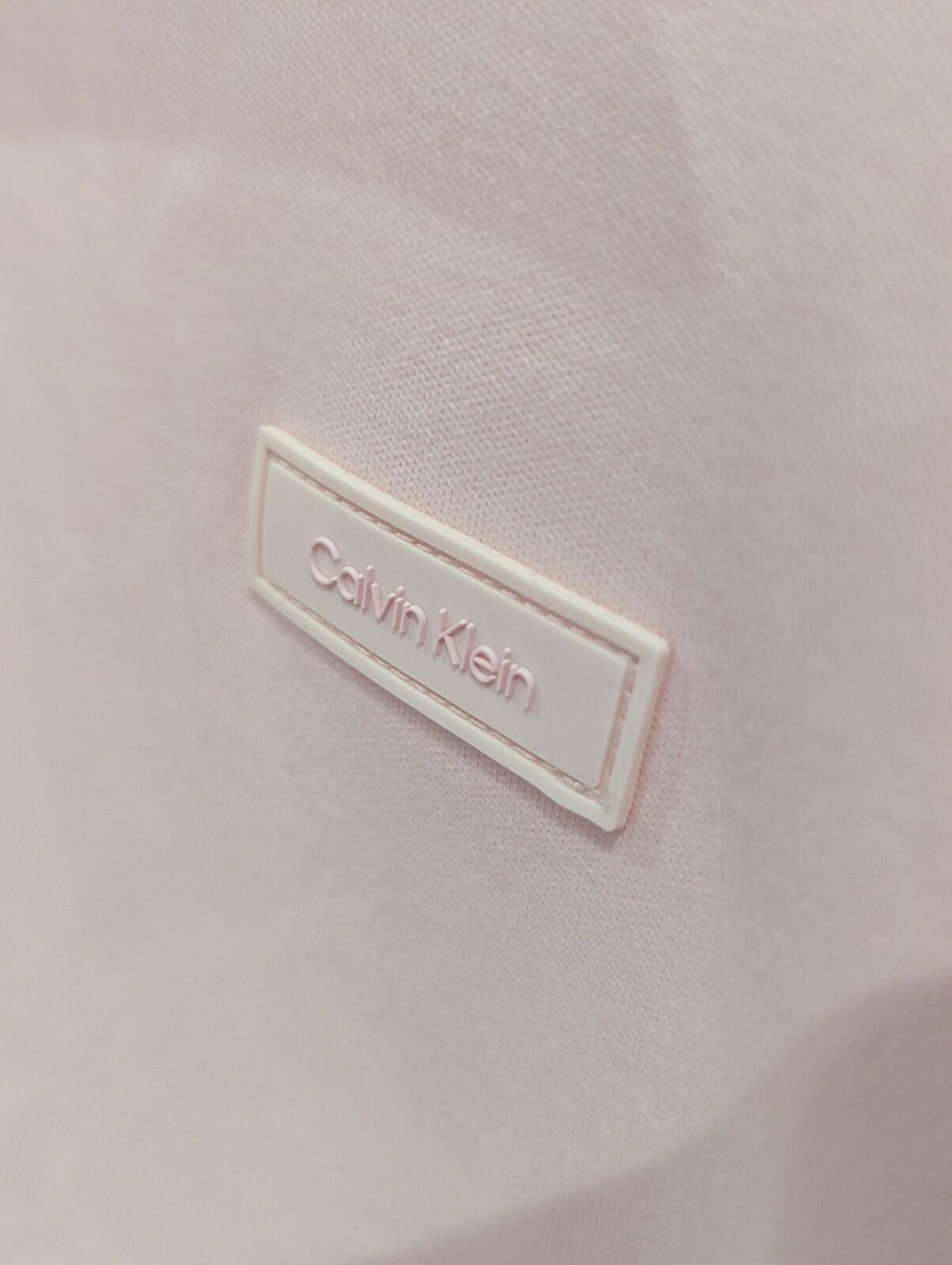 Calvin Klein Smooth Cotton Slim Polo Shirt in Marys Rose | Size Large - Image 5