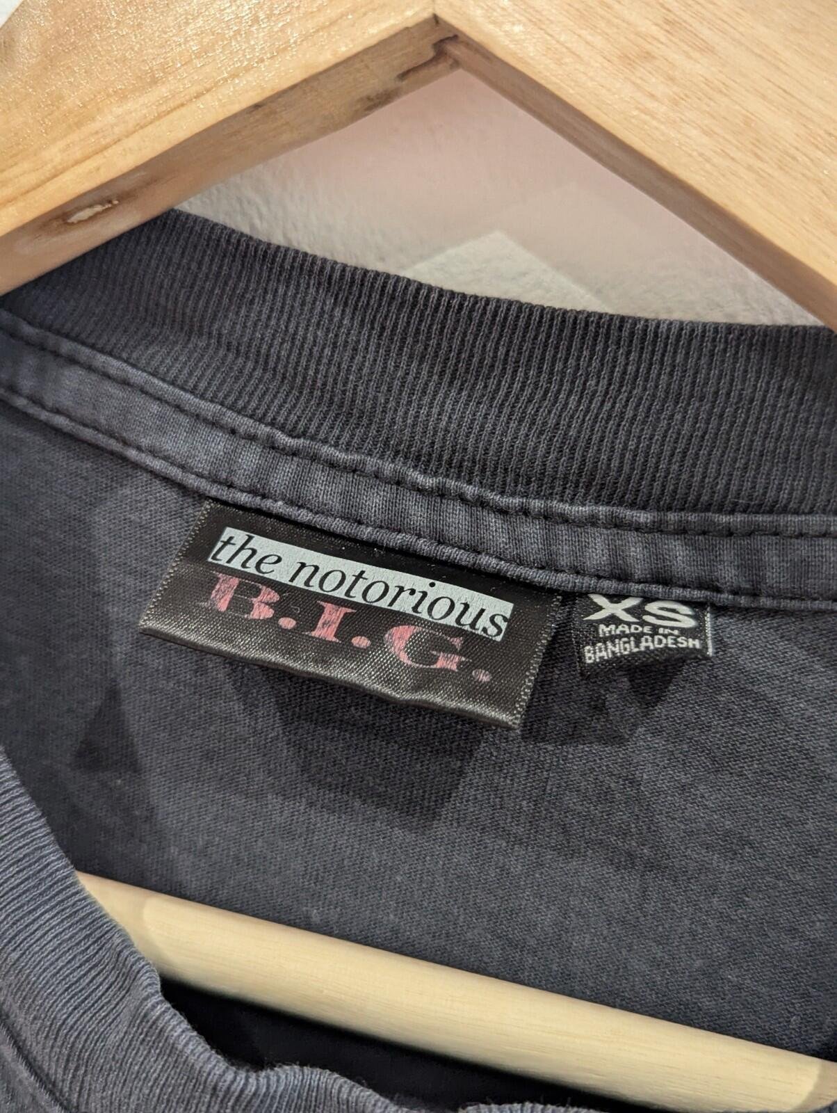 Vintage Style Notorious B.I.G 1995 Tour Grey T Shirt Size X Small - Image 3