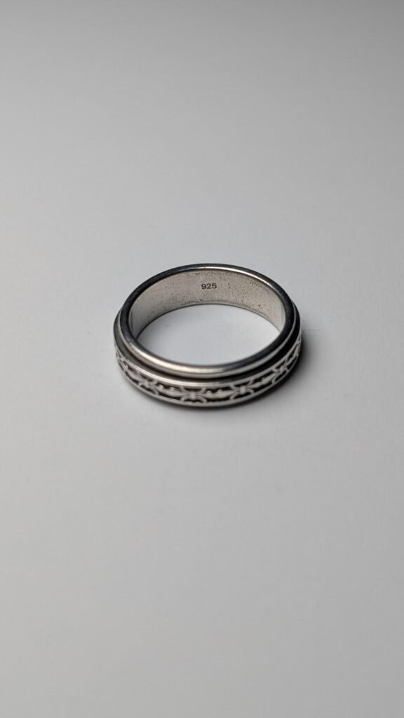 Vintage Sterling Silver Spinner Ring | Size L 1/2 | 925 Silver