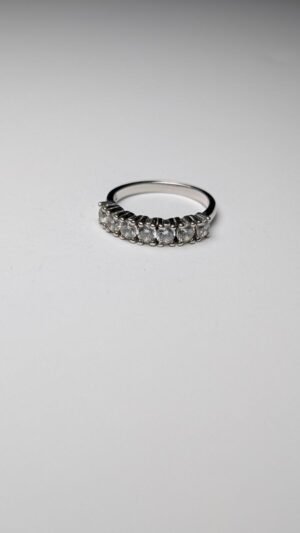 Vintage Sterling Silver 7 Stone Ring | Size M | 925