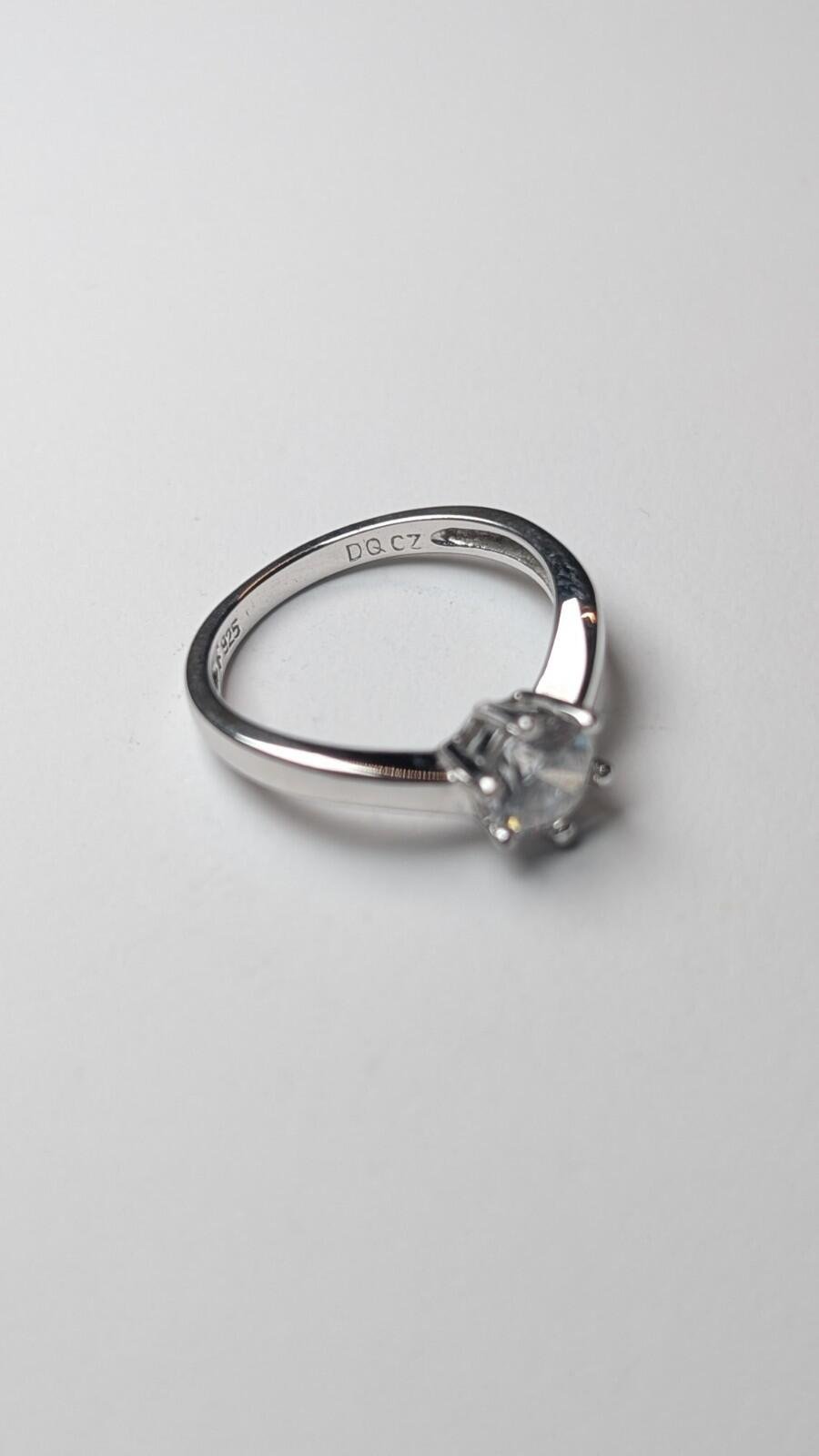 Vintage Sterling Silver Solitaire Wishbone Gemstone Ring | Size N 1/2 | 925 - Image 2
