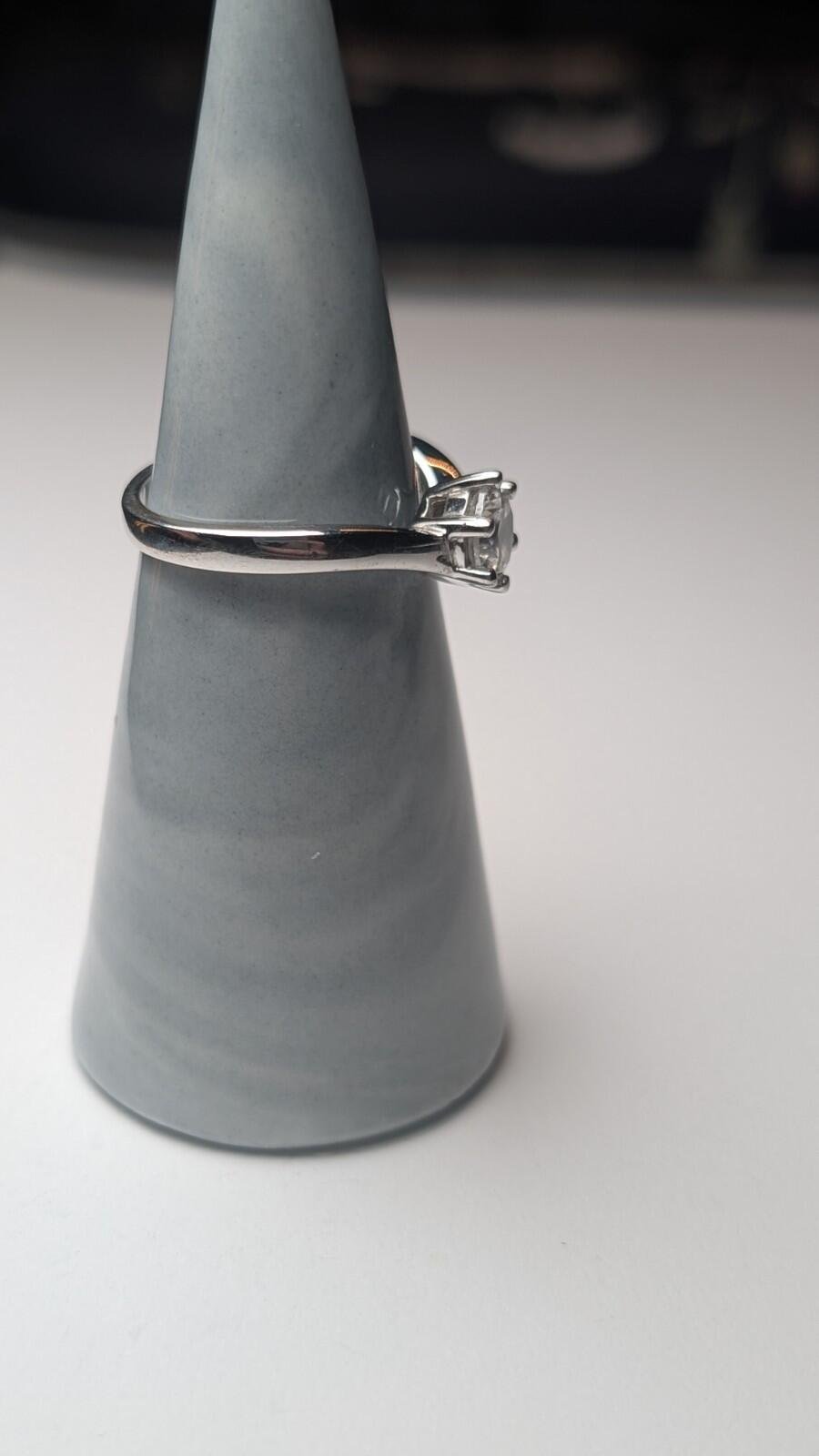 Vintage Sterling Silver Solitaire Wishbone Gemstone Ring | Size N 1/2 | 925 - Image 8