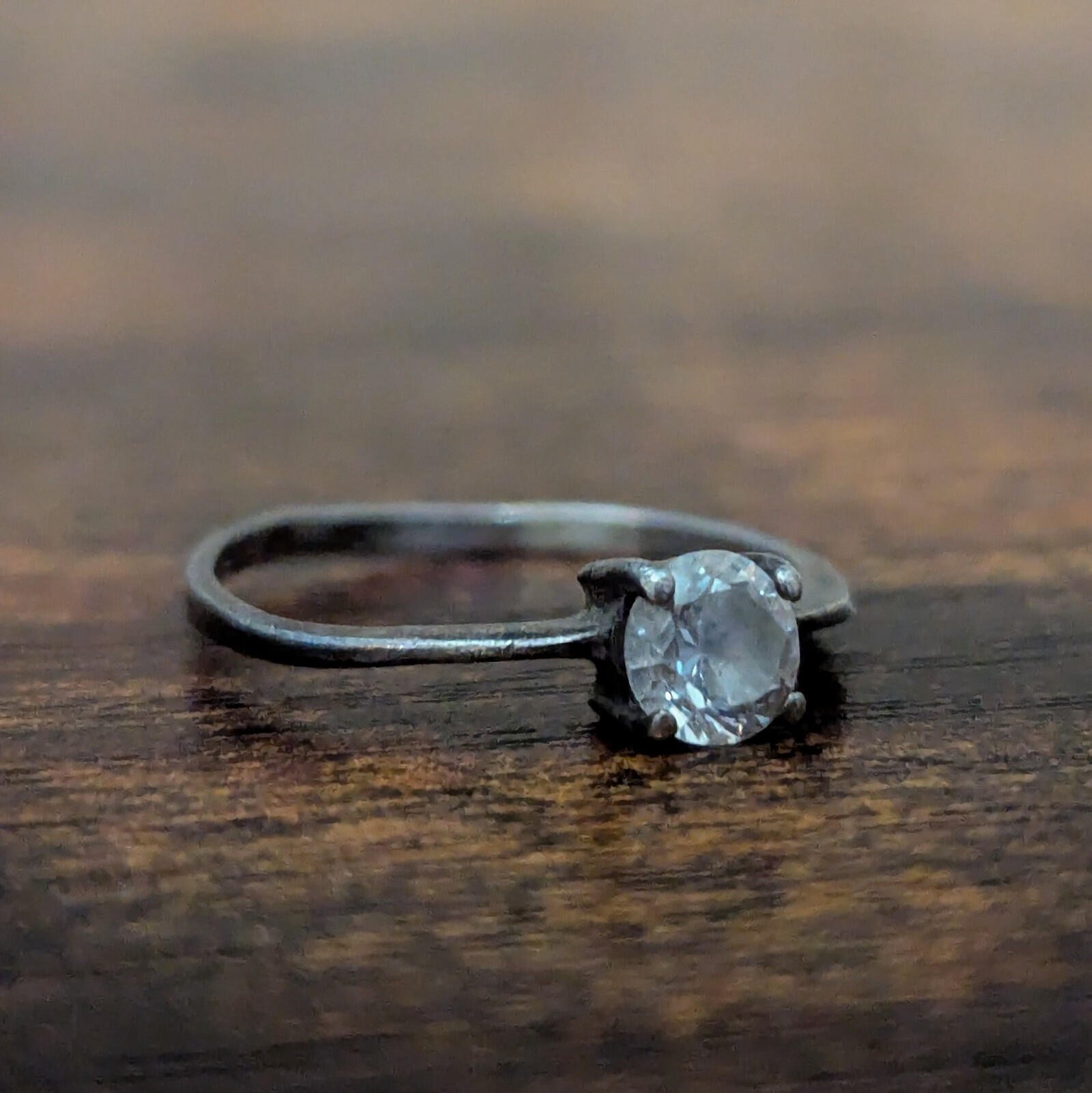 Vintage Sterling Silver Ring | Gemstone Unknown | Size L 1/2 - Image 3