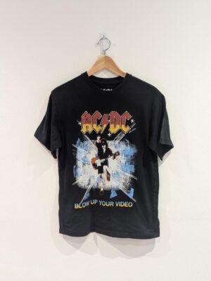 Vintage Style ACDC Blow Up Your Video Black T Shirt Extra Small