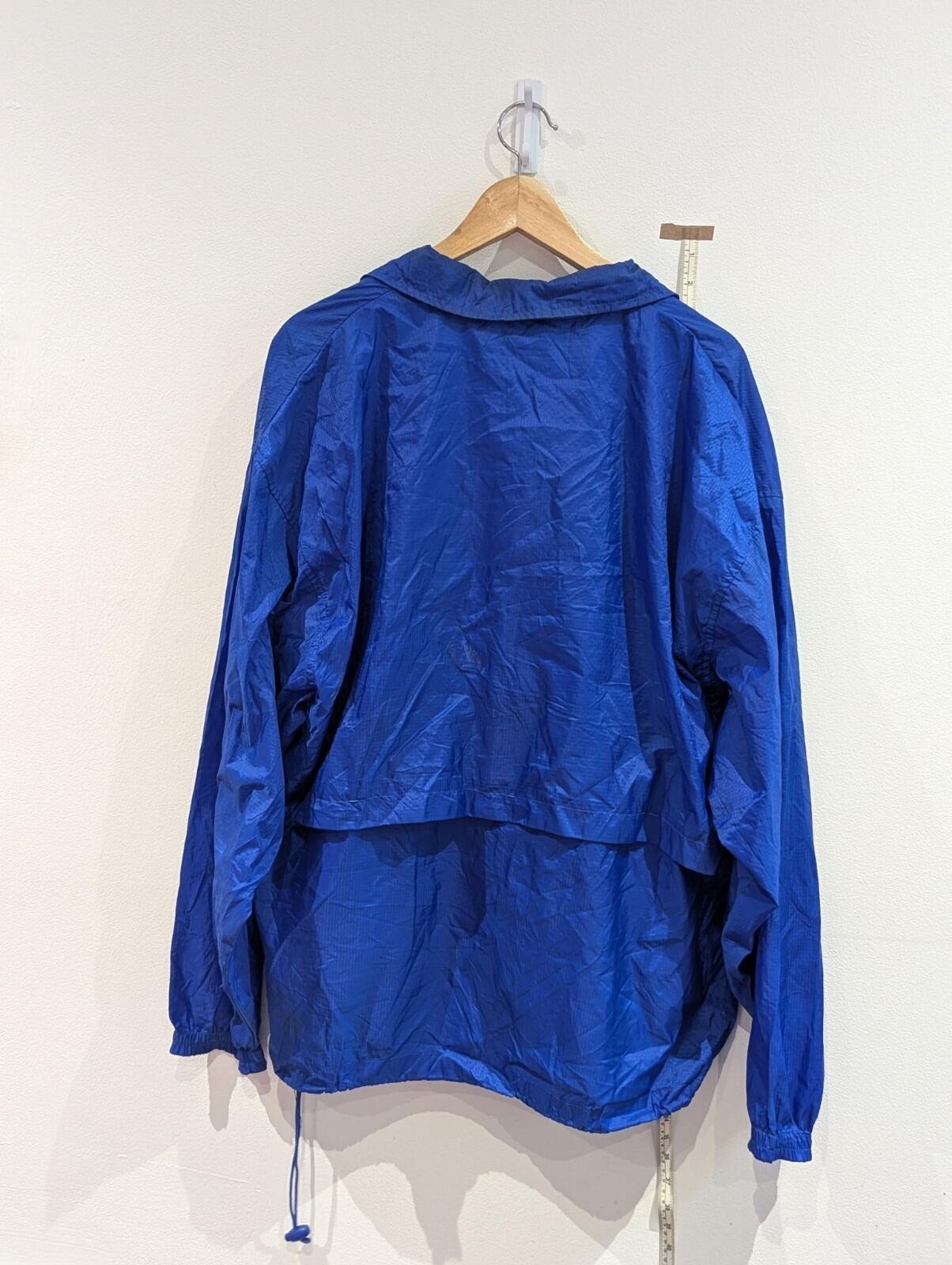 Vintage Blue Reebok Mens Windbreaker Half Zip Logo Size Medium 90s Retro Sports - Image 5