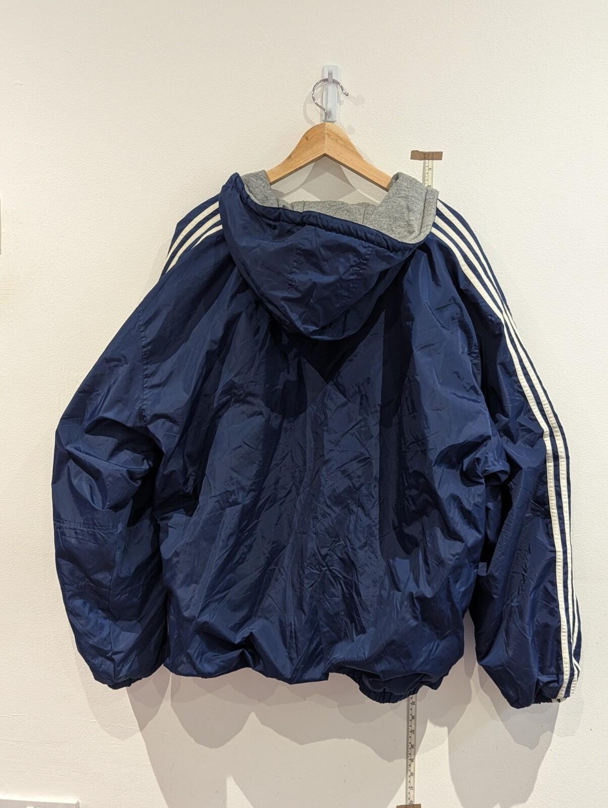 Vintage Adidas Mens Thick Warm Jacket Dark Blue Size Extra Large XL Full Zip 90s - Image 2