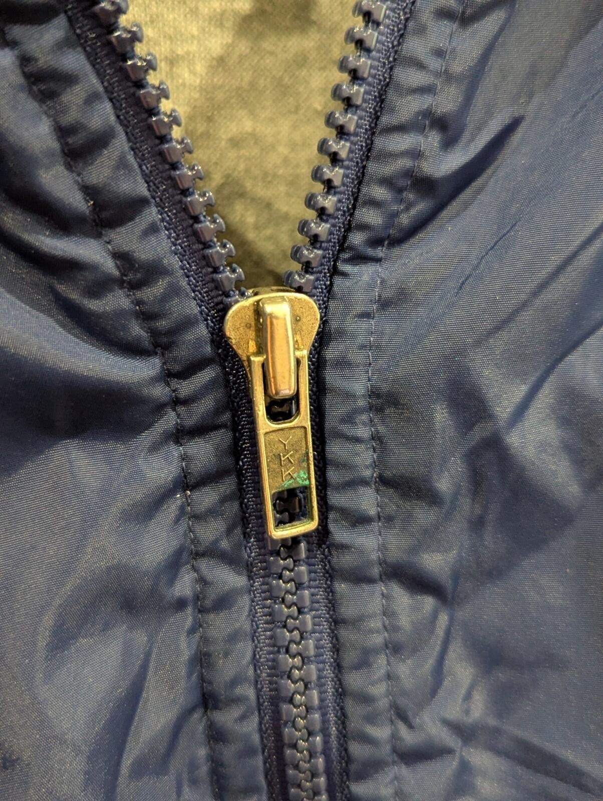 Vintage Adidas Mens Thick Warm Jacket Dark Blue Size Extra Large XL Full Zip 90s - Image 8