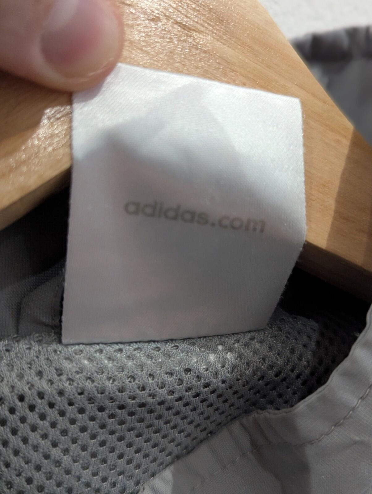 Vintage Adidas Windbreaker Jacket Grey and Red Size Medium 90s Retro Sports Coat - Image 5
