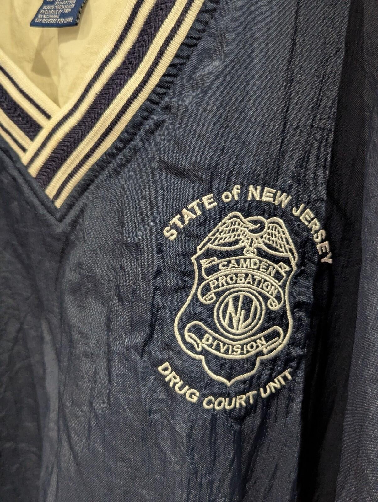 Vintage Champion Windbreaker Jacket State Of New Jersey Camden Size Extra Large - Image 2