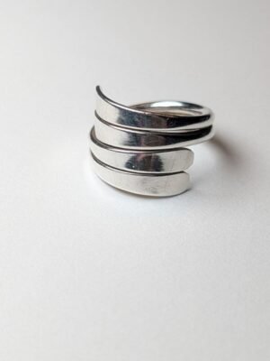 Vintage Sterling Silver Wrap Ring | Size K 1/2 | 925 Silver