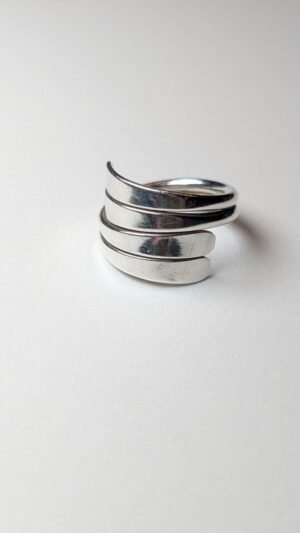 Vintage Sterling Silver Wrap Ring | Size K 1/2 | 925 Silver