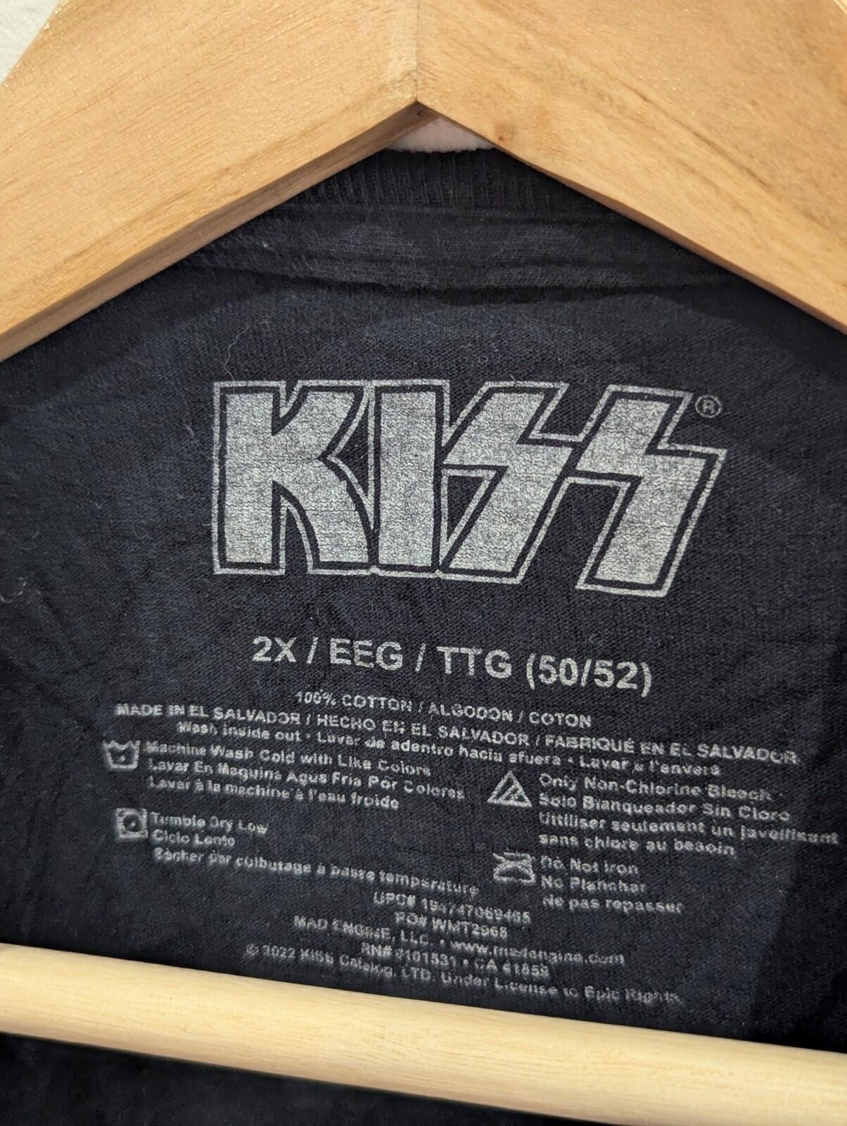 Vintage Style KISS World Tour 1977 Black T Shirt XX Large - Image 3