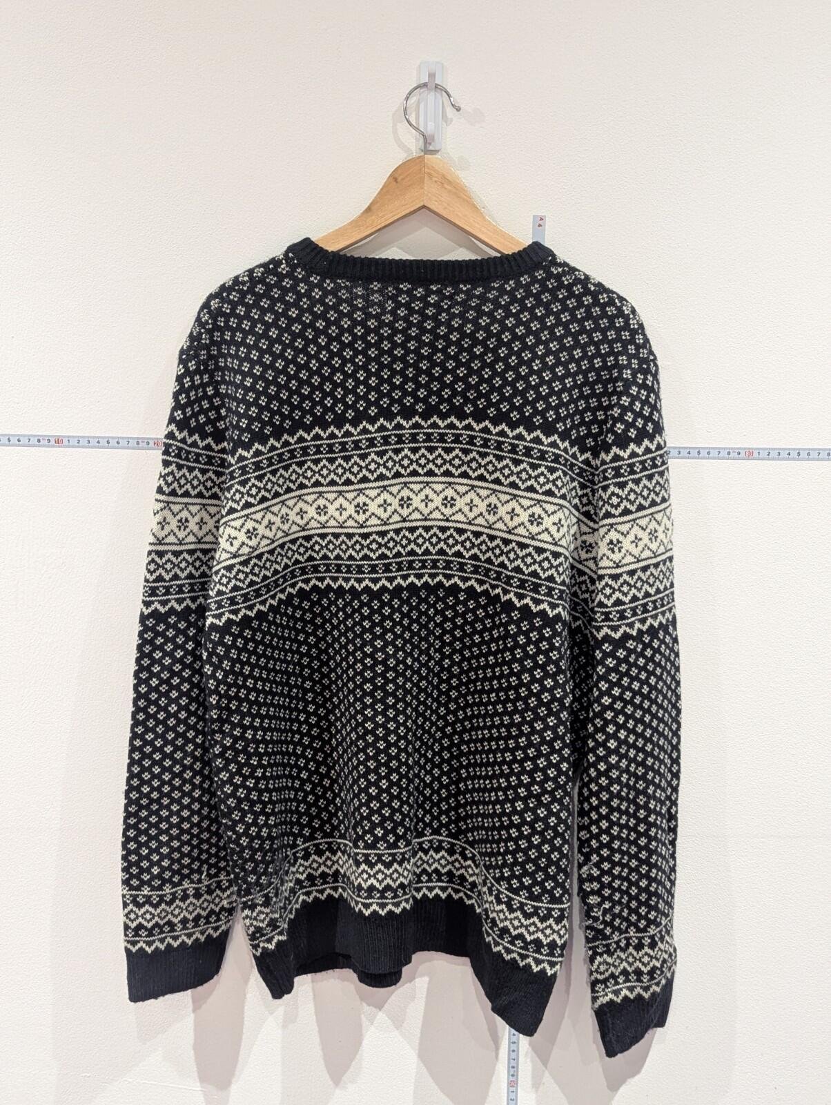 Vintage F&F Knitware Mens Cardigan Sweater Dark Blue and White Size Extra Large XL - Image 2