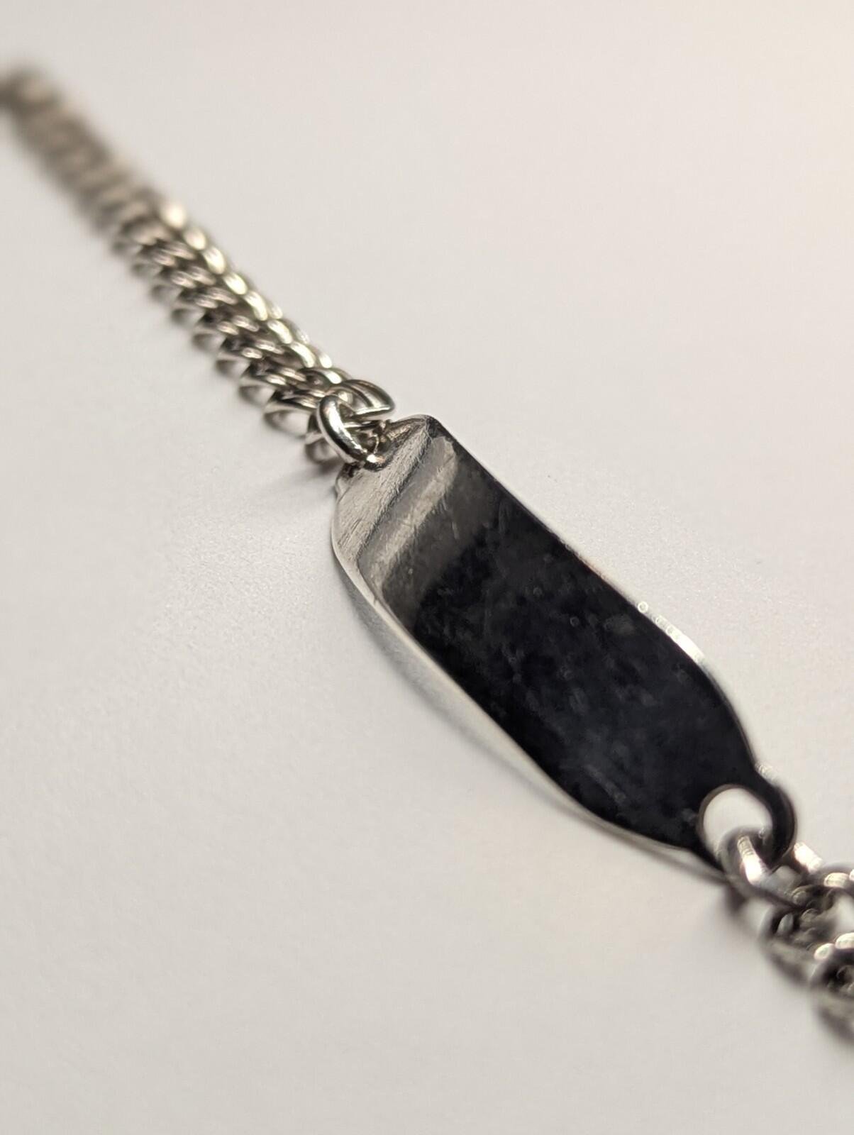 Vintage Sterling Silver Double Link ID Bracelet Chain | 18cm | Weight: 6.72g - Image 8