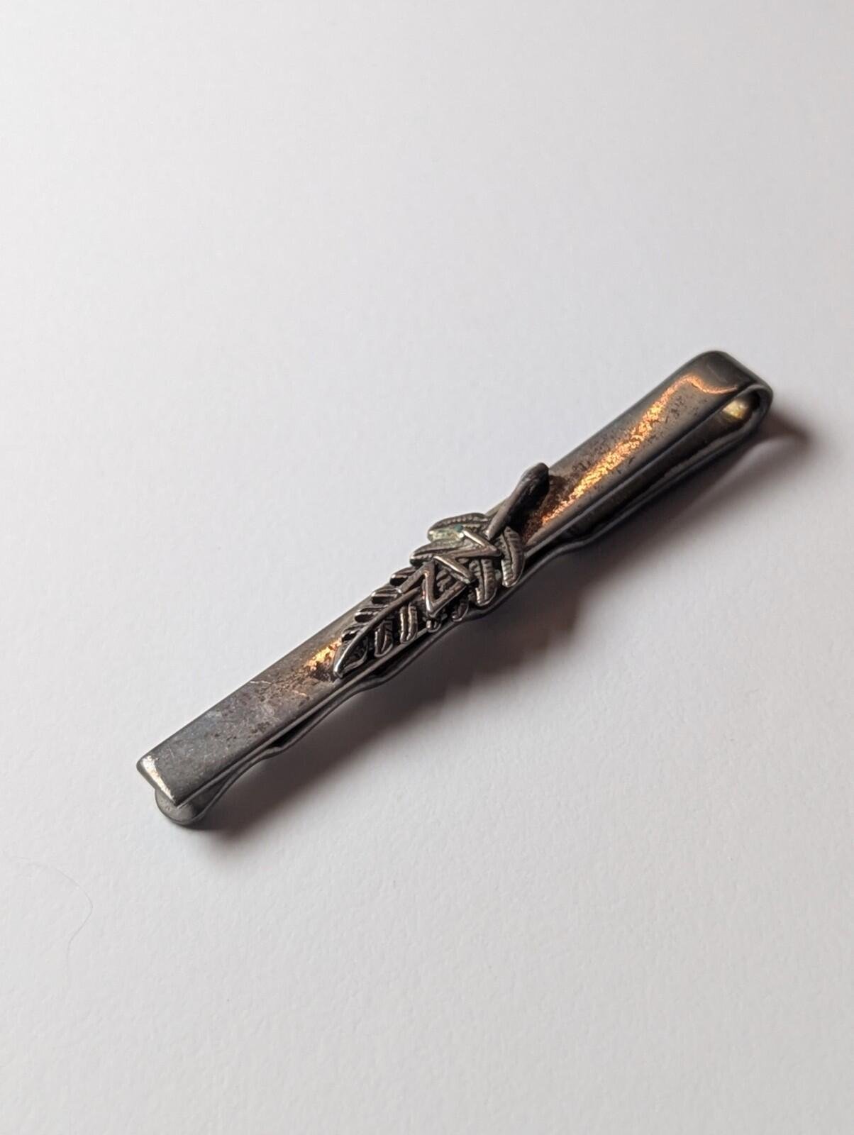Vintage Sterling Silver NZ / ZN Tie Clip | 925 Silver Mens Tie Pin