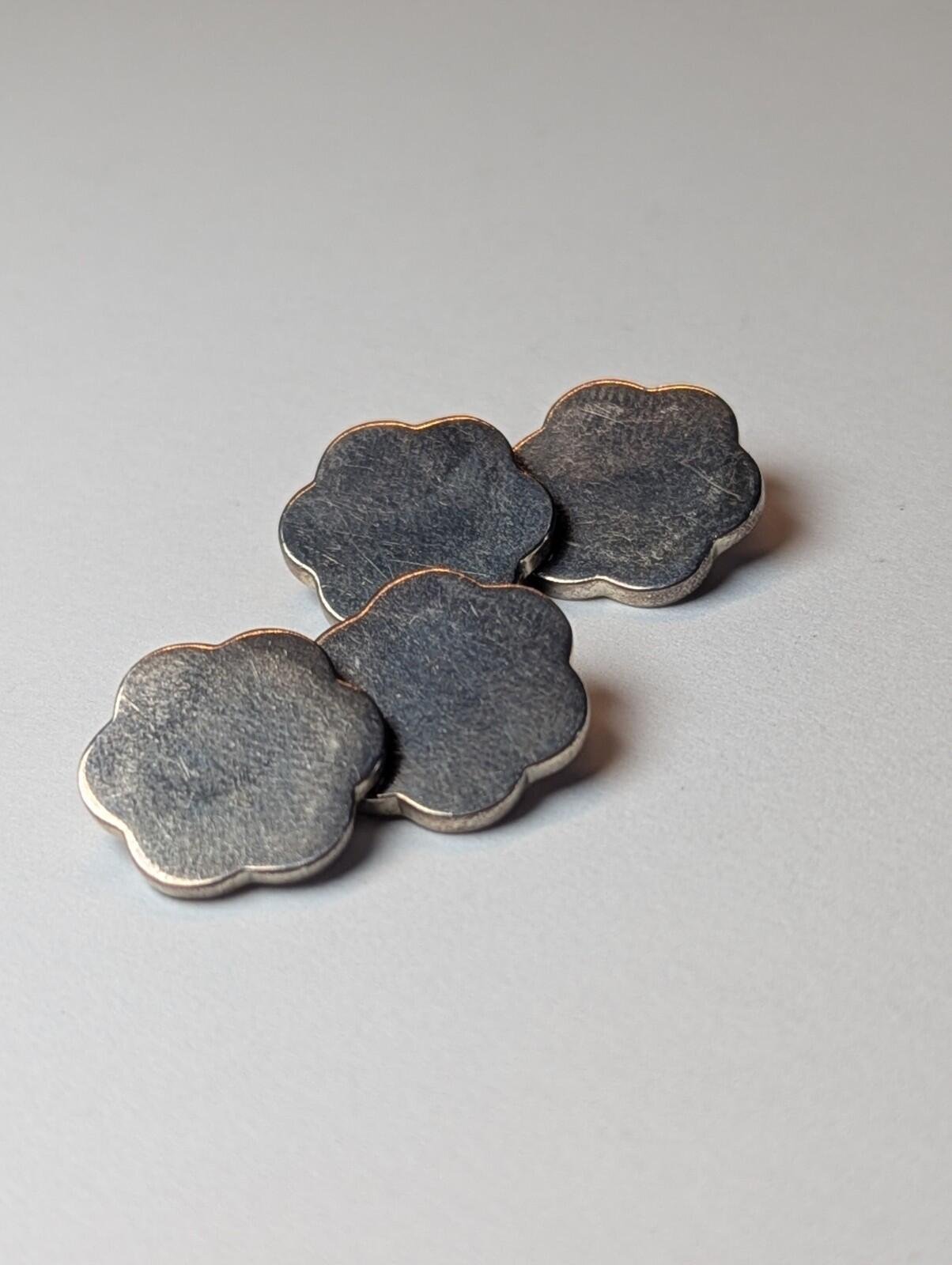 Vintage Sterling Silver Star / Cloud Mens Cufflinks | 925 Silver | 20.74g