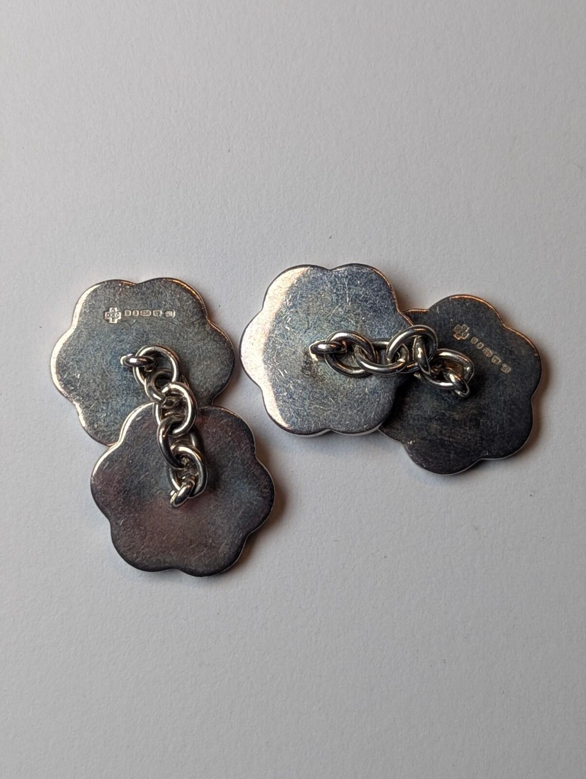 Vintage Sterling Silver Star / Cloud Mens Cufflinks | 925 Silver | 20.74g - Image 5