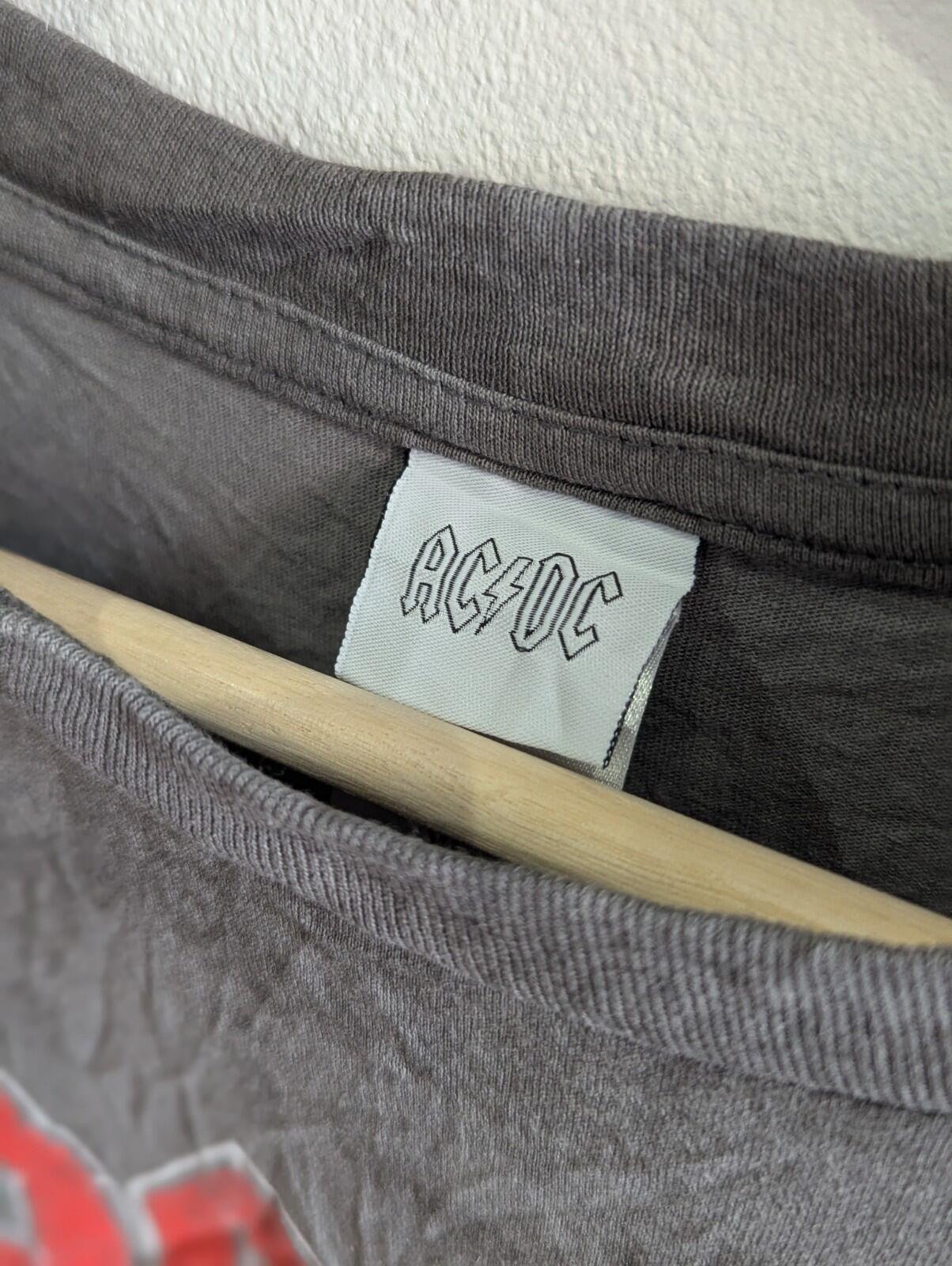 Vintage Style ACDC Let There Be Rock Grey T Shirt Size Extra Large - Image 3