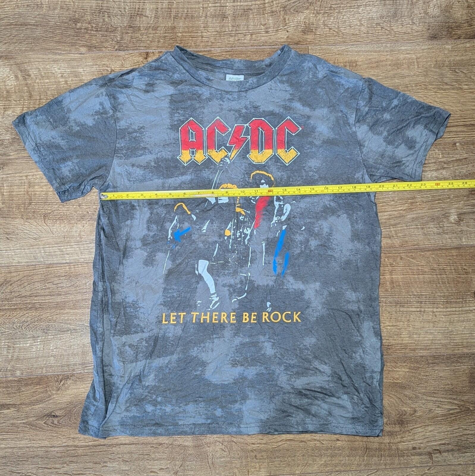 Vintage Style ACDC Let There Be Rock Grey T Shirt Size Extra Large - Image 5
