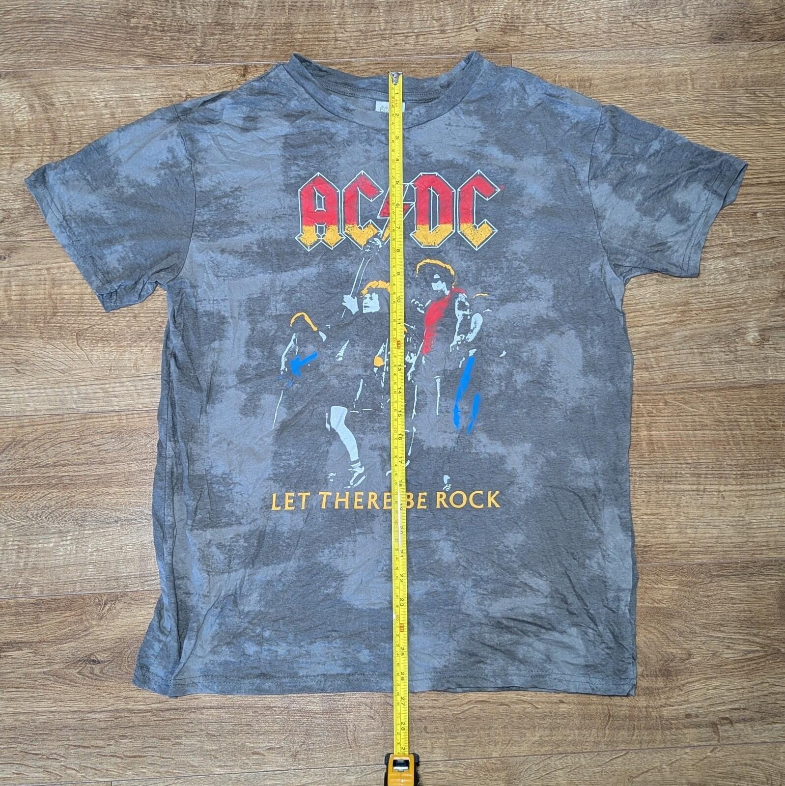 Vintage Style ACDC Let There Be Rock Grey T Shirt Size Extra Large - Image 6