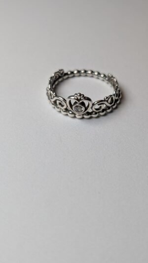 Genuine Pandora Sterling Silver Princess Tiara Crown Ring | Size Q | S925