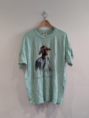 Vintage Style Kenny Chesney Big Revival Tour 2015 Teal T Shirt Size X Large