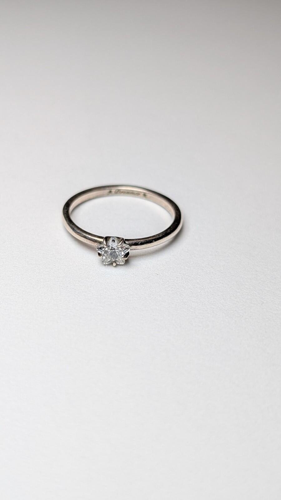 Pandora Sterling Silver Celestial Sparkling Star Solitaire Ring | Size N 1/2