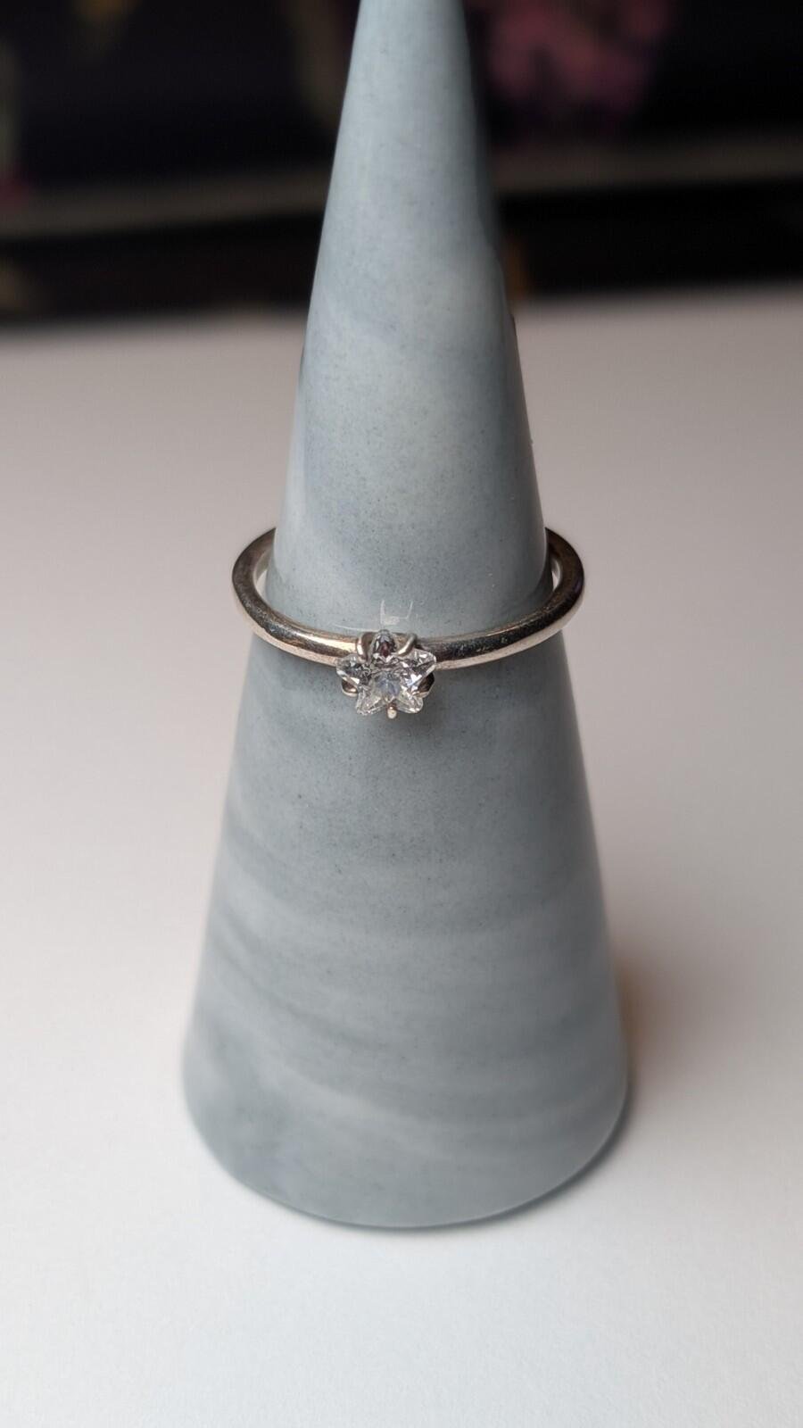 Pandora Sterling Silver Celestial Sparkling Star Solitaire Ring | Size N 1/2 - Image 2