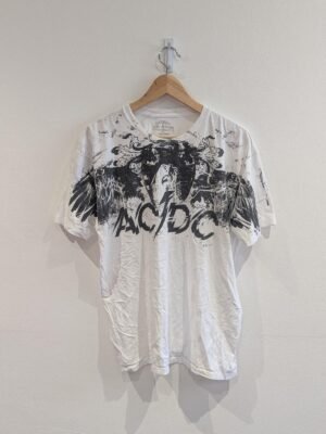 Vintage ACDC Black & White T Shirt Size Extra Large