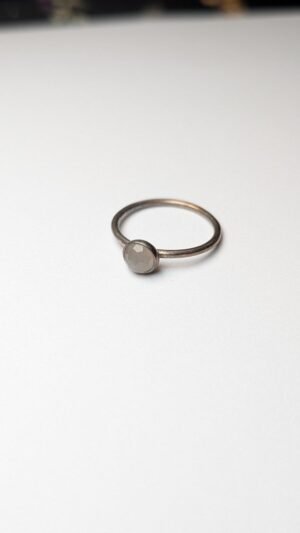 Genuine Pandora Sterling Silver Moonstone June Birthstone Ring | Size Q 1/2 925