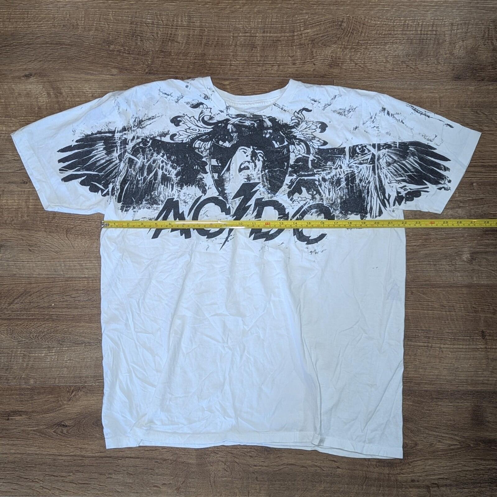Vintage ACDC Black & White T Shirt Size Extra Large - Image 4