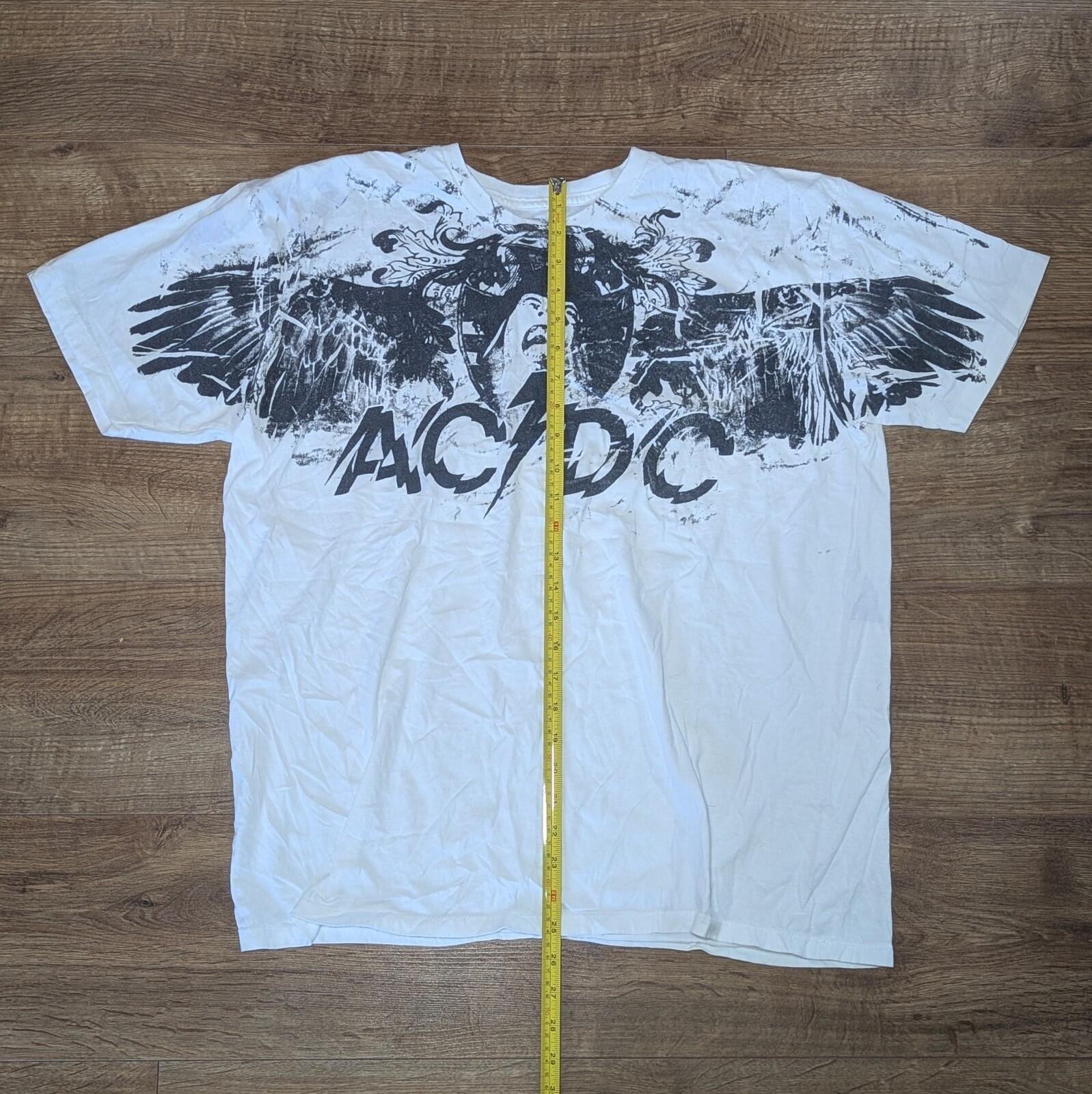 Vintage ACDC Black & White T Shirt Size Extra Large - Image 5