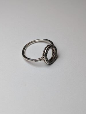 Genuine Pandora Sterling Silver CZ Halo Ring | Size S | 925 ALE