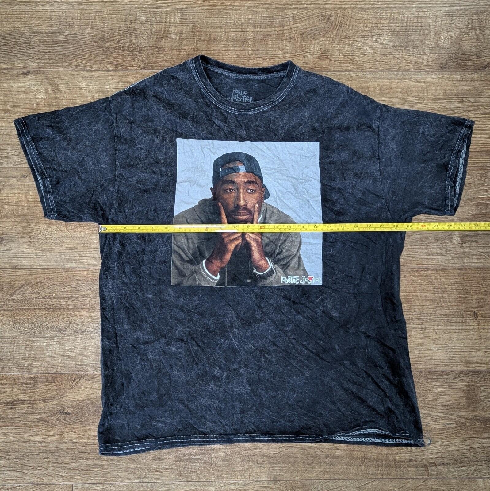 Vintage Poetic Justice 2Pac Tupac Black T Shirt Size Extra Large - Image 4