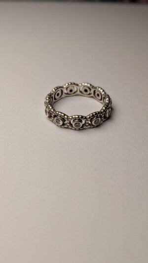 Genuine Pandora Sterling Silver Her Majesty Clear CZ Ring | Size O 1/2 | S925