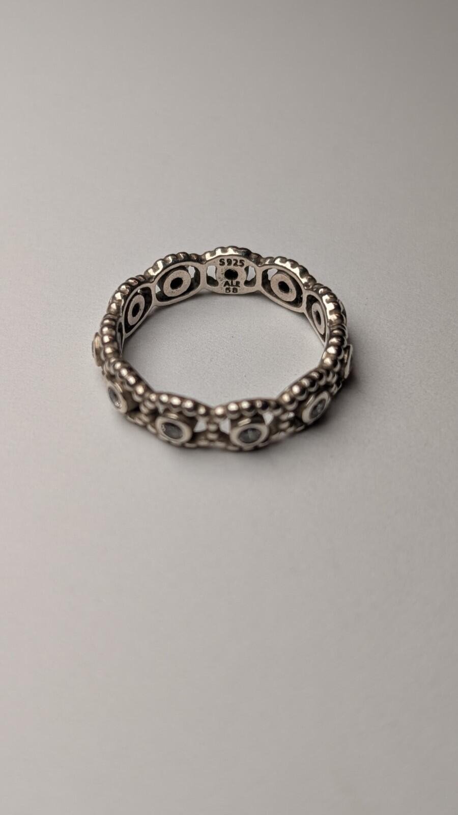 Genuine Pandora Sterling Silver Her Majesty Clear CZ Ring | Size O 1/2 | S925 - Image 2
