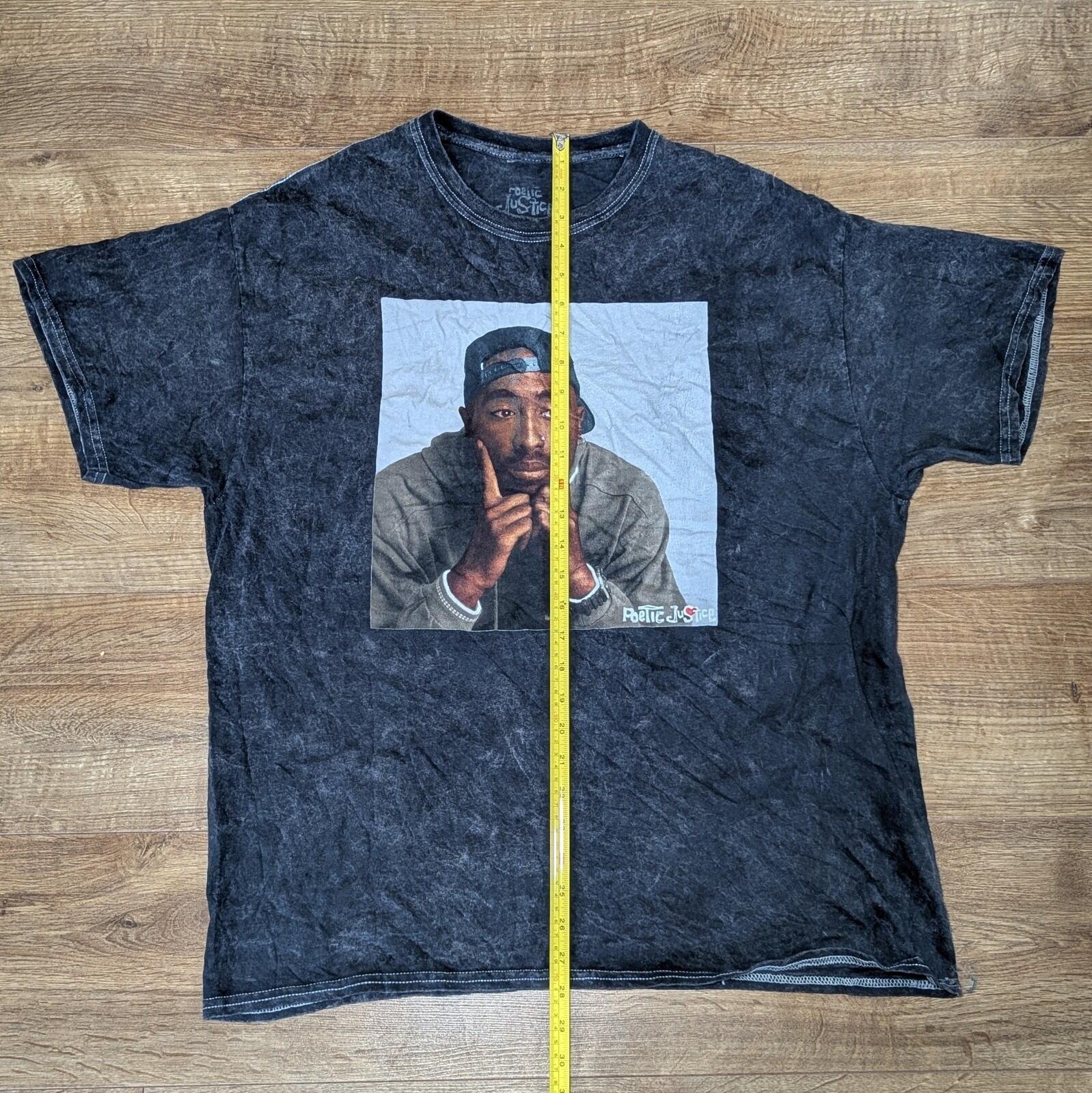 Vintage Poetic Justice 2Pac Tupac Black T Shirt Size Extra Large - Image 5