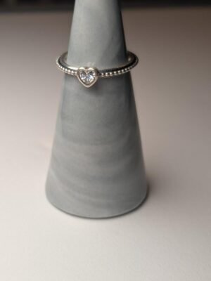 Genuine Pandora Sterling Silver Elevated Heart Ring Size L 3/4 | 925 Silver
