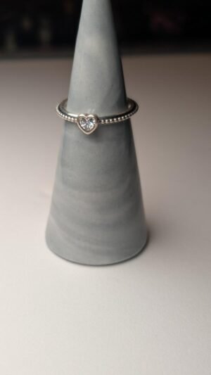 Genuine Pandora Sterling Silver Elevated Heart Ring Size L 3/4 | 925 Silver