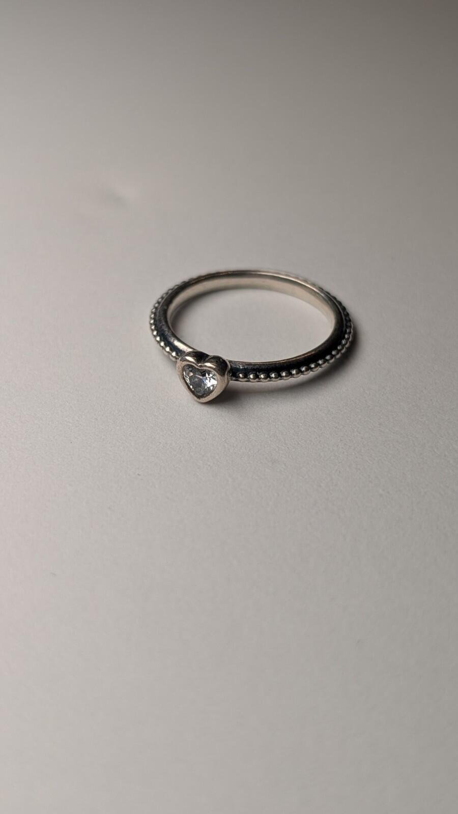 Genuine Pandora Sterling Silver Elevated Heart Ring Size L 3/4 | 925 Silver - Image 4