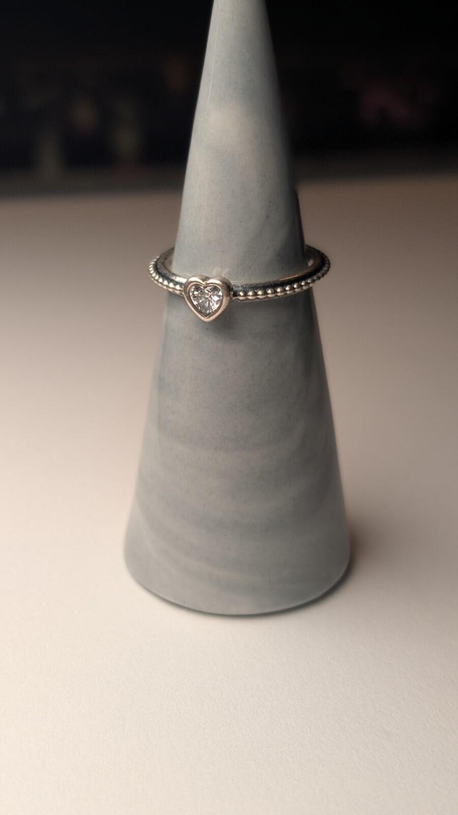 Genuine Pandora Sterling Silver Elevated Heart Ring Size L 3/4 | 925 Silver - Image 9
