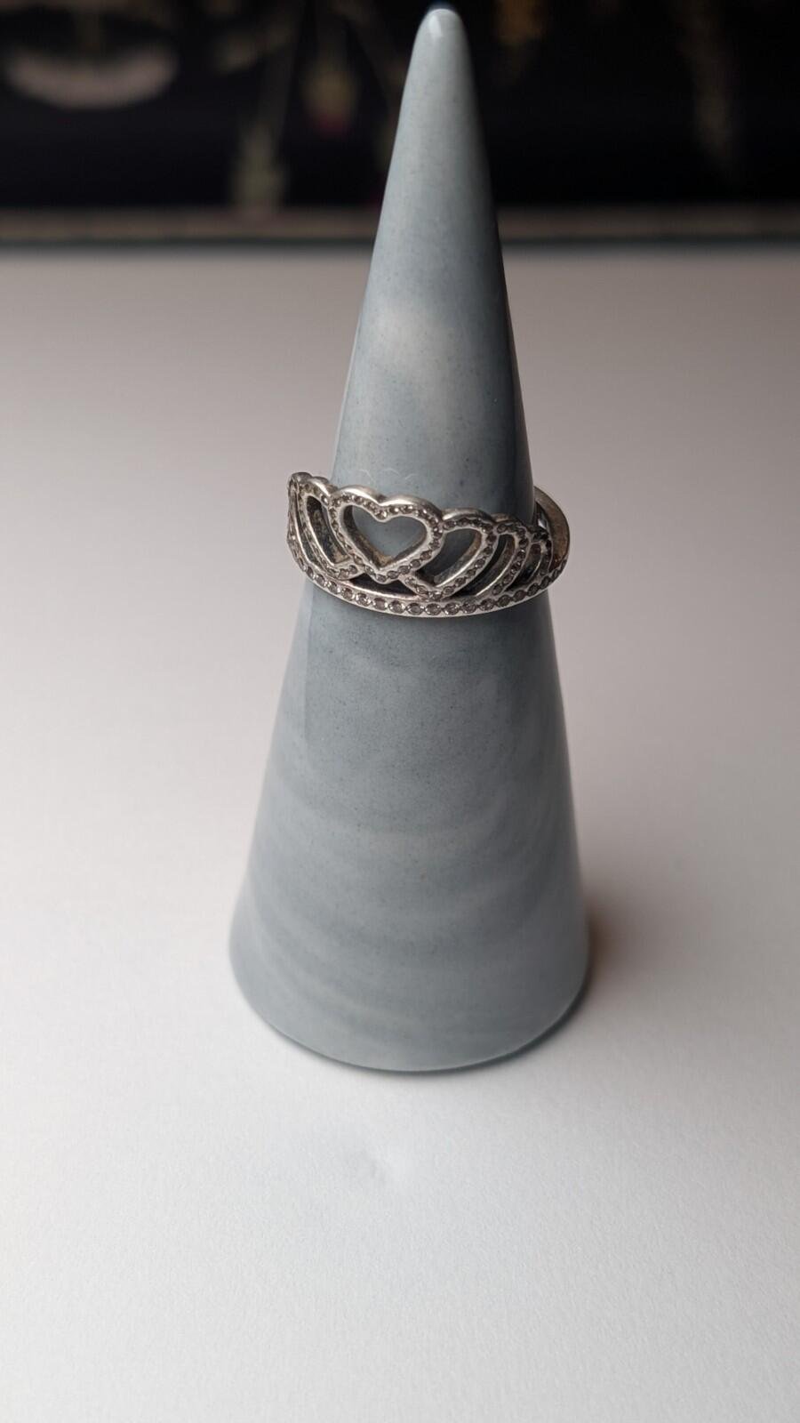 Genuine Pandora Sterling Silver Princess Tiara Crown With CZ Stones | Size L 1/2 - Image 5
