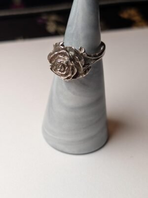 Vintage Sterling Silver Flower Statement Ring | Size M 1/2 | 925 Silver