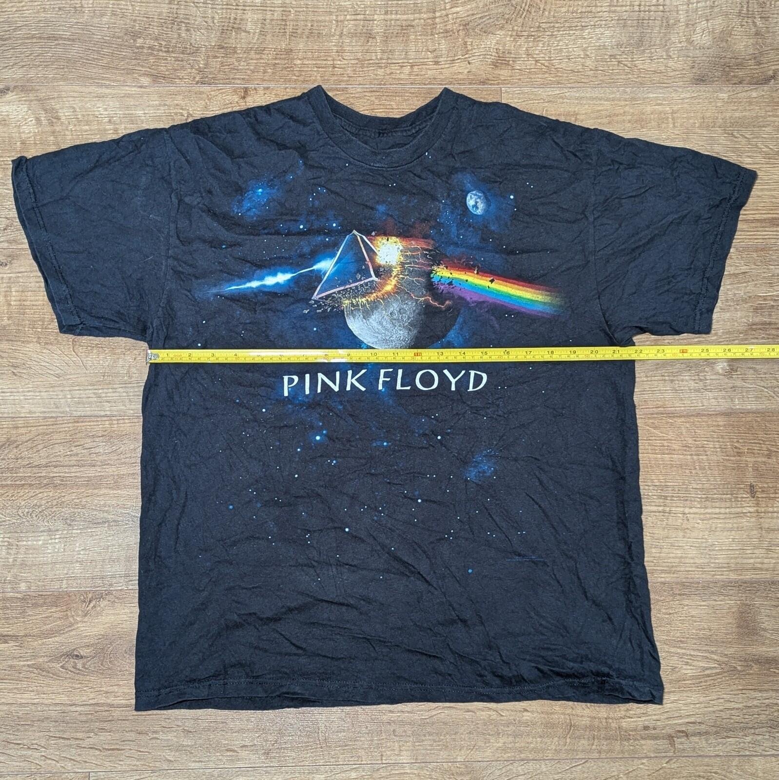 Vintage Style Pink Floyd Rainbow Prism Moon Black T Shirt Size Extra Large - Image 4