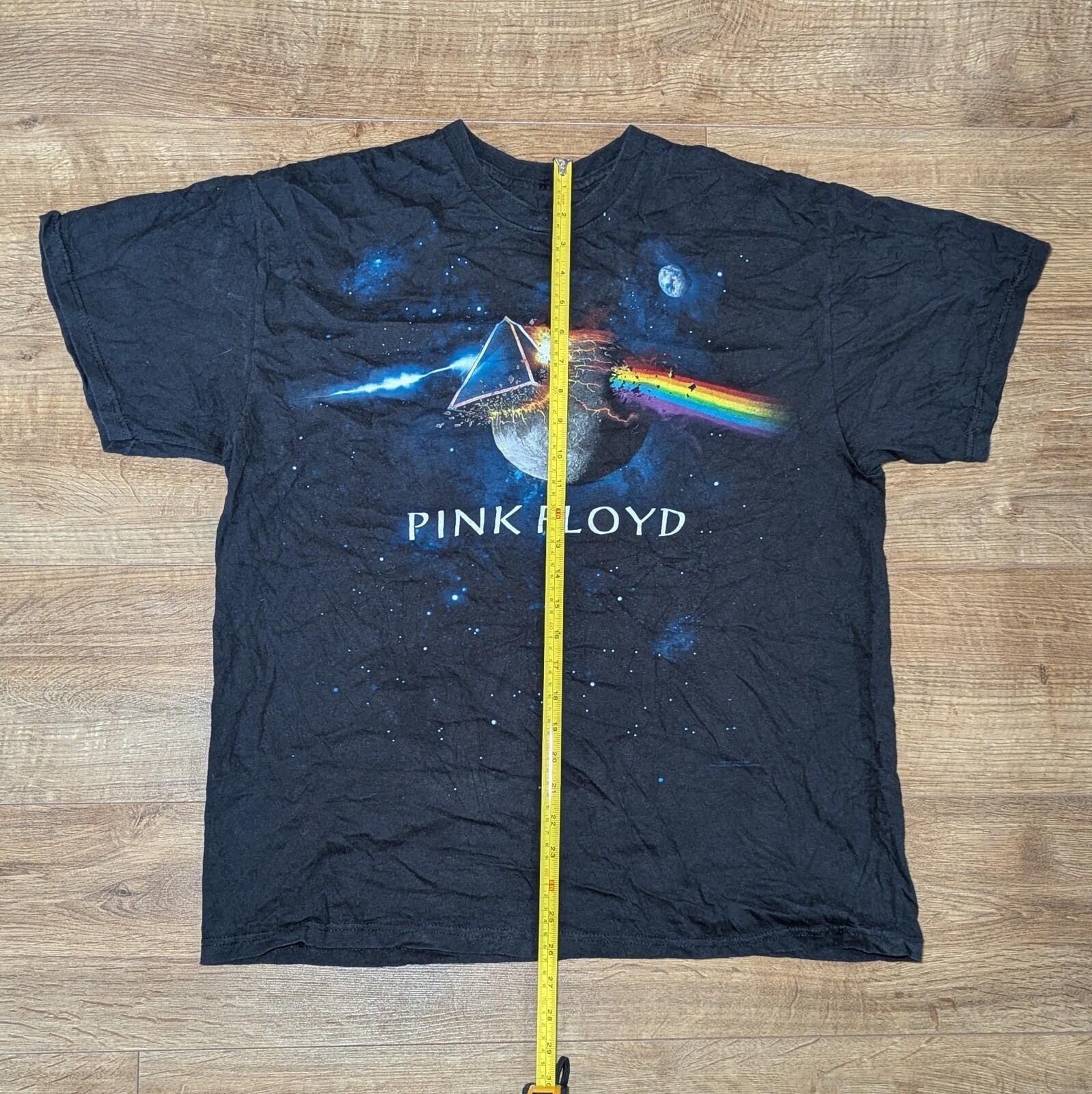 Vintage Style Pink Floyd Rainbow Prism Moon Black T Shirt Size Extra Large - Image 5